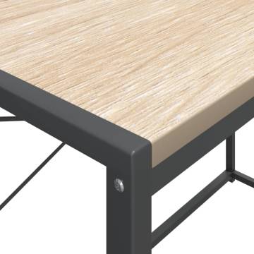 Computer Desk Black and Oak 110x60x138 cm - Stylish & Durable