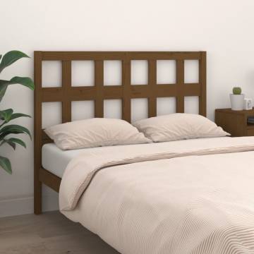 Honey Brown Solid Wood Bed Headboard | 125.5x4x100 cm