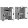 Wall Mounted Cabinets 2 pcs in Concrete Grey - Stylish Storage