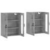 Wall Mounted Cabinets 2 pcs in Concrete Grey - Stylish Storage