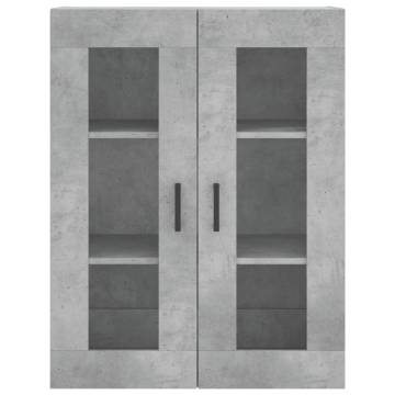 Wall Mounted Cabinets 2 pcs in Concrete Grey - Stylish Storage