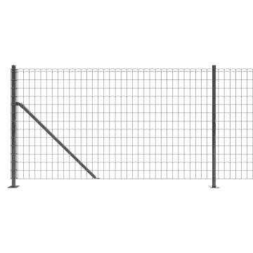 Wire Mesh Fence with Flange Anthracite 1x25 m - HipoMarket