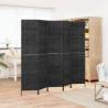 Room Divider 5-Panel Black 205x180 cm Water Hyacinth Colour black Size 205 x 180 cm Number of 1 