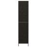 5-Panel Black Room Divider - Natural Water Hyacinth | Hipomarket