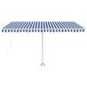 Freestanding Manual Retractable Awning 400x350 cm - Blue/White