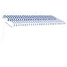 Freestanding Manual Retractable Awning 400x350 cm - Blue/White