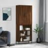 Highboard Brown Oak 69.5x34x180 cm Engineered Wood Colour brown oak Quantity in Package 1 Model 3 shelves 