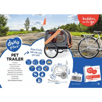 Duvoplus Pet Trailer 2 - Comfortable Bike Ride for Pets