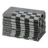 Kitchen Towels 10 pcs Black & White - 100% Cotton 50x70 cm