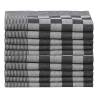 Kitchen Towels 10 pcs Black & White - 100% Cotton 50x70 cm