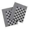 Kitchen Towels 10 pcs Black & White - 100% Cotton 50x70 cm