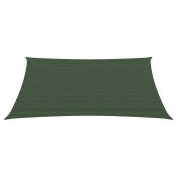 Dark Green Sunshade Sail 3x4m - UV & Mould Resistant