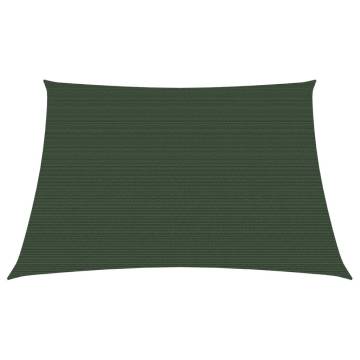 Dark Green Sunshade Sail 3x4m - UV & Mould Resistant