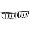 Wall Troughs with Coco Liners - 2 pcs Black Steel Planters