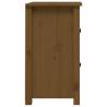 Elegant Honey Brown Bedside Cabinet in Solid Pine Wood