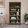 Book Cabinet Honey Brown | Solid Wood Pine - 80x35x154 cm