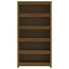 Book Cabinet Honey Brown | Solid Wood Pine - 80x35x154 cm