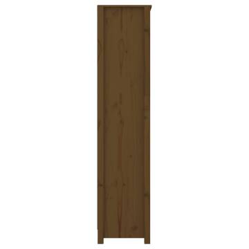 Book Cabinet Honey Brown | Solid Wood Pine - 80x35x154 cm