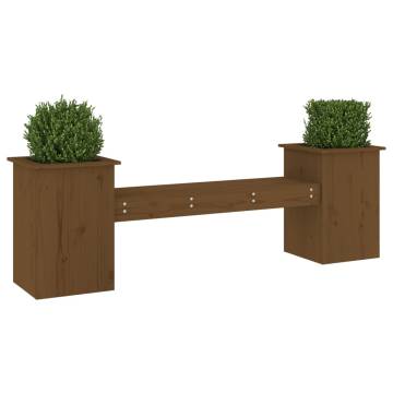 Planter Bench Honey Brown - 2-in-1 Solid Wood Pine Furniture