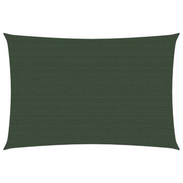 Sunshade Sail 3.5x4.5m Dark Green HDPE - UV & Mould Resistant