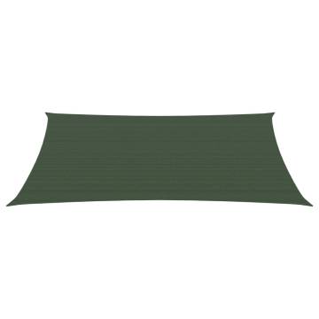 Sunshade Sail 3.5x4.5m Dark Green HDPE - UV & Mould Resistant