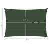 Sunshade Sail 3.5x4.5m Dark Green HDPE - UV & Mould Resistant