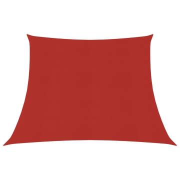 Sunshade Sail 4/5x3m Red - UV & Mould Resistant HDPE