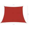 Sunshade Sail 4/5x3m Red - UV & Mould Resistant HDPE