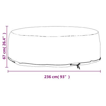 Island Lounge Cover 10 Eyelets Ø236x67 cm - Outdoor Protection