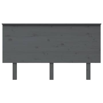 Stylish Grey Bed Headboard - Solid Pine Wood 144x6x82.5 cm