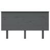 Stylish Grey Bed Headboard - Solid Pine Wood 144x6x82.5 cm