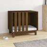 Comfortable Dog House in Honey Brown - Solid Pine Wood