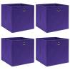 Storage Boxes 4 pcs Non-woven Fabric 28x28x28 cm Purple Colour purple Quantity in Package 4 Number of 1 