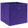 Stylish Purple Storage Boxes - 4 pcs Non-woven Fabric