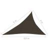 Brown Sunshade Sail 4x5x6.8m - UV & Mould Resistant