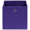 Stylish Purple Storage Boxes - 4 pcs Non-woven Fabric