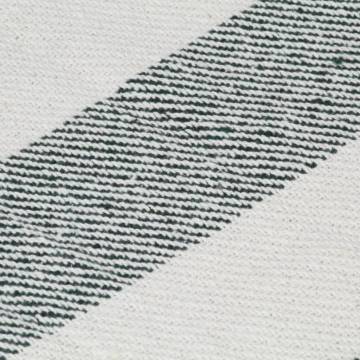 Soft Cotton Stripe Throw - Dark Green 220x250 cm