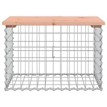 Garden Bench Gabion Design - Solid Wood Douglas 63x44 cm