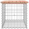 Garden Bench Gabion Design - Solid Wood Douglas 63x44 cm