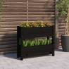 Planter Black 77x25x66 cm Solid Wood Pine Colour black Size 77 x 25 x 66 cm Quantity in Package 1 