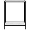 Stylish White Console Table - 60x35x75 cm Tempered Glass