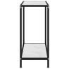 Stylish White Console Table - 60x35x75 cm Tempered Glass