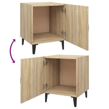 Elegant Sonoma Oak Bedside Cabinets – 2 pcs for Your Home