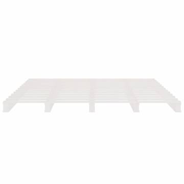 Pallet Bed White 140x190 cm - Solid Wood Pine | HypoMarket