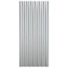 Roof Panels 12 pcs - Powder-coated Steel Silver 80x36 cm