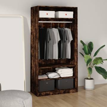 Wardrobe Smoked Oak 100x50x200cm - Stylish Storage Solution