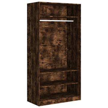 Wardrobe Smoked Oak 100x50x200cm - Stylish Storage Solution