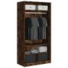 Wardrobe Smoked Oak 100x50x200cm - Stylish Storage Solution