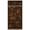 Wardrobe Smoked Oak 100x50x200cm - Stylish Storage Solution