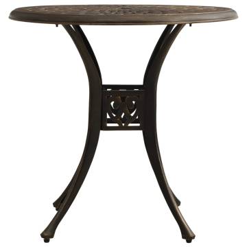 Garden Table Bronze 78x78 cm - Durable Cast Aluminium